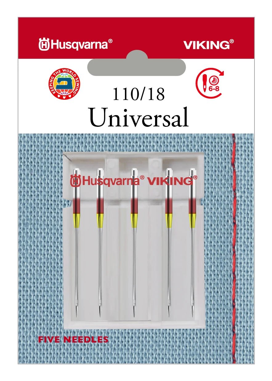 Husqvarna Viking Needles UNIVERSAL SIZE 110/18 5 - PACK (920691096) - Maple Leaf Quilting Company Ltd.
