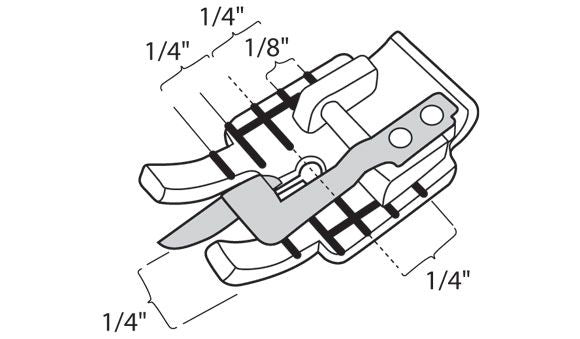 Husqvarna Viking STITCH - IN - DITCH FOOT CLEAR (5 - 9) - HV - Maple Leaf Quilting Company Ltd.