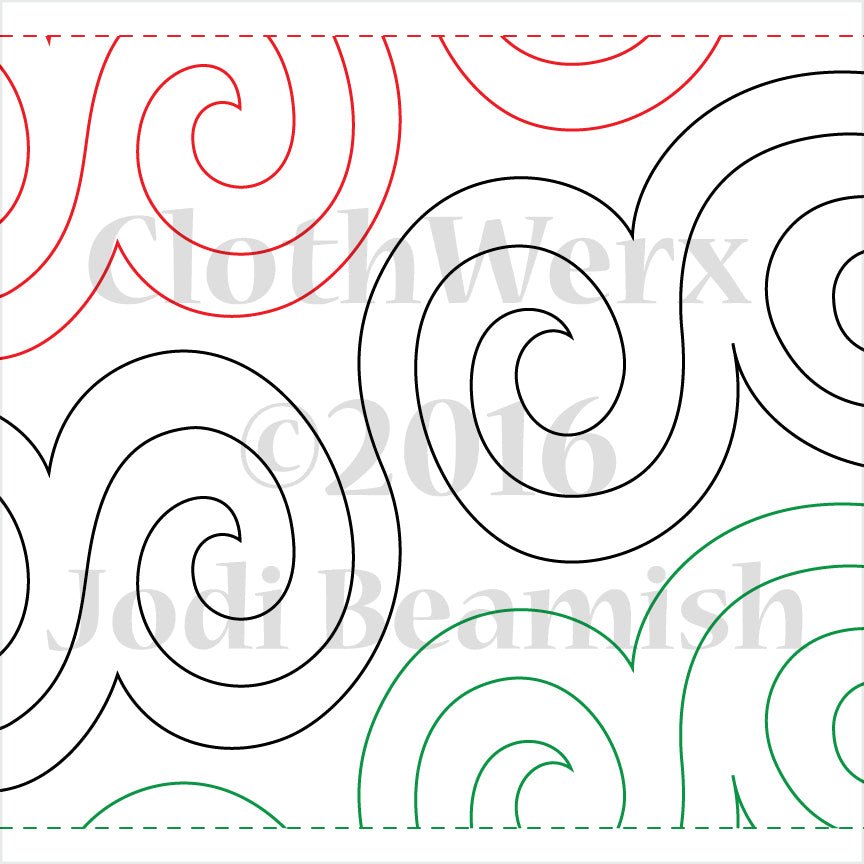 Hypnotic – 10” Paper Pantograph - Maple Leaf Quilting Company Ltd.