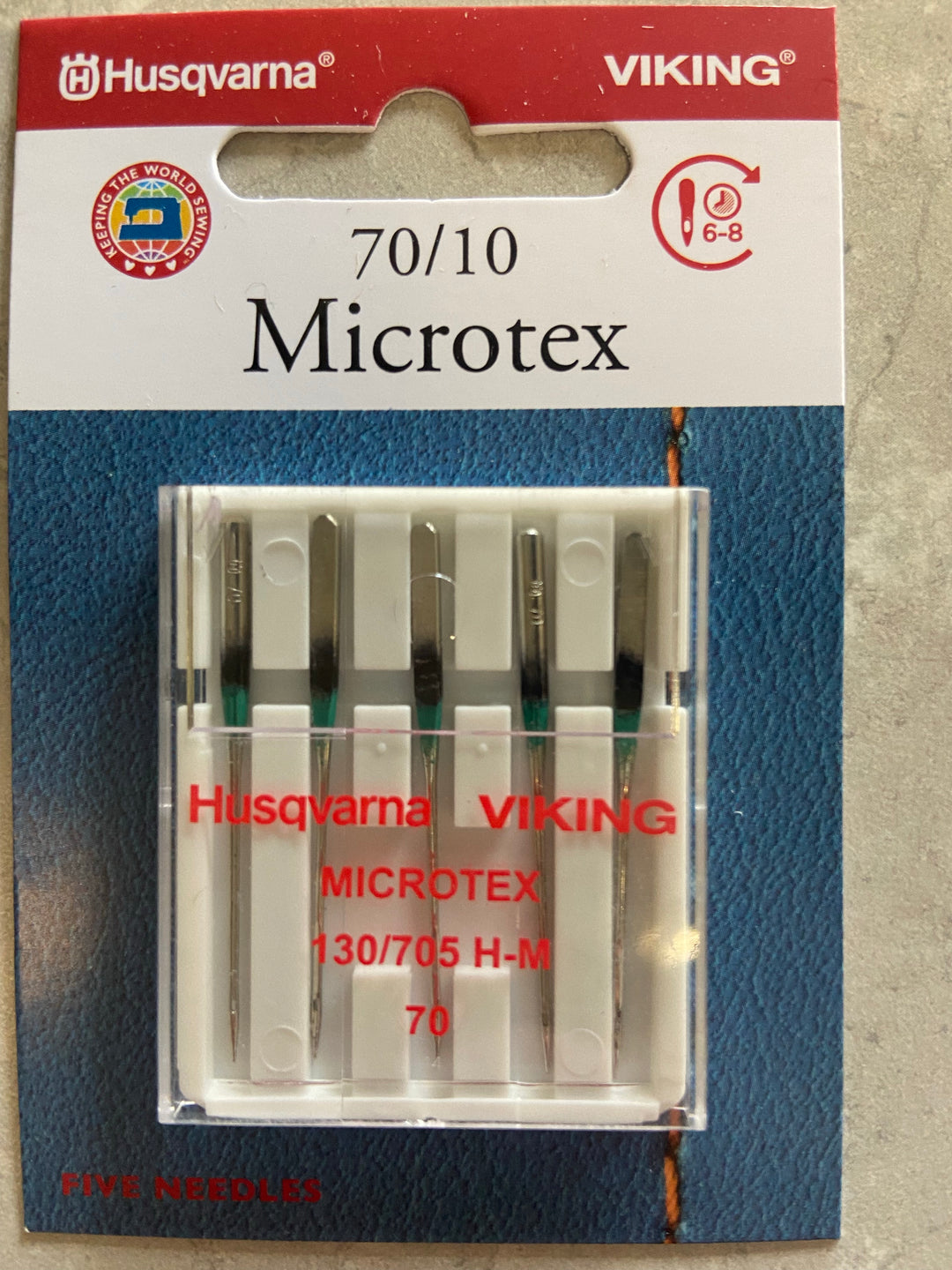 Husqvarna Viking Needles MICROTEX 70/10, 5-PACK (920677096)