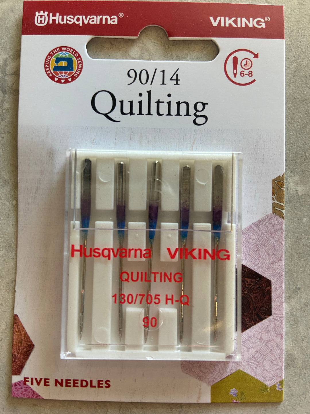 Husqvarna Viking Needles TITANIUM QUILTING SIZE 80/12, 5-PACK