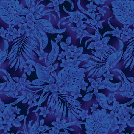 Indigo Oasis 108" Cotton (12907WB - 56) – Sold in UNITS of ¼ metre - Maple Leaf Quilting Company Ltd.