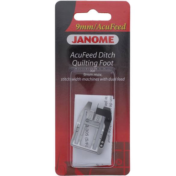 Janome AcuFeed Flex Ditch Quilting Foot (9mm) - Maple Leaf Quilting Company Ltd.