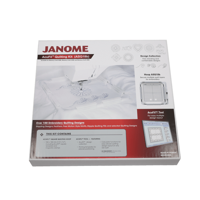 Janome AcuFil Quilting Hoop Kit ASQ18B - 864435000 - Maple Leaf Quilting Company Ltd.