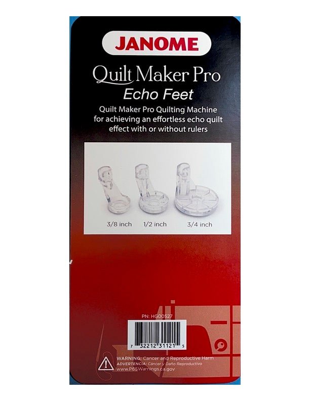 Janome Echo Feet Set for Quilt Maker Pro 18 and 20 - Maple Leaf Quilting Company Ltd.