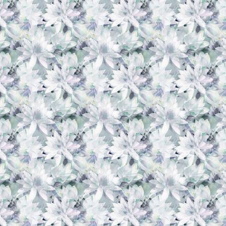 Light Grey Translucent Floral 108" Cotton (T1085028 - S) – Sold in UNITS of ¼ metre - Maple Leaf Quilting Company Ltd.
