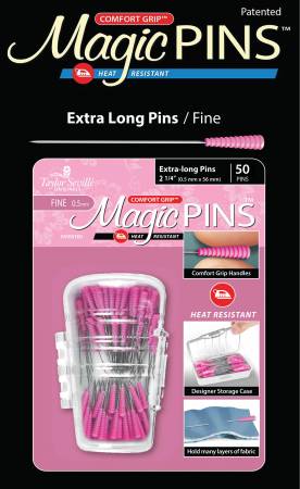 Magic Pins Extra Long Fine 50pc (219706) - Maple Leaf Quilting Company Ltd.