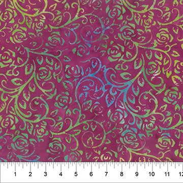 Midnight Pink Banyan Batik 104" Cotton (B80881 - 26) – Sold in UNITS of ¼ metre - Maple Leaf Quilting Company Ltd.
