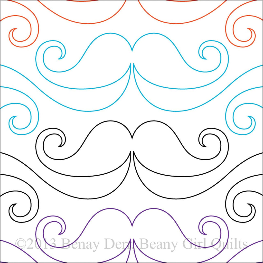 Mustache - 5 " Paper Pantograph - Maple Leaf Quilting Company Ltd.