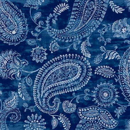 Navy Bohemia 108" Cotton (BOHW5004 - N) – Sold in UNITS of ¼ metre - Maple Leaf Quilting Company Ltd.