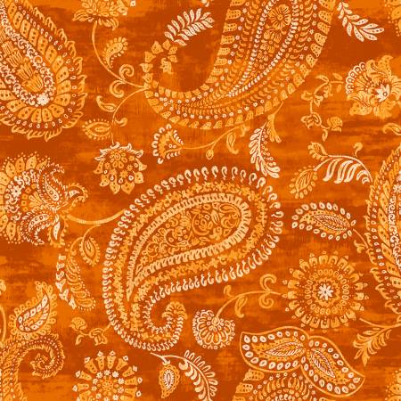 Orange Bohemia 108" Cotton (BOHW5004 - O) – Sold in UNITS of ¼ metre - Maple Leaf Quilting Company Ltd.
