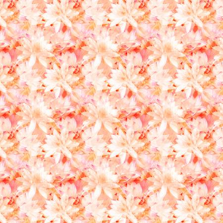 Orange Translucent Floral 108" Cotton (T1085028 - JO) – Sold in UNITS of ¼ metre - Maple Leaf Quilting Company Ltd.
