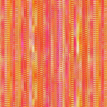 Orange/Pink Zipper Stripe 108in 100% Cotton Wide Back (ZSTR04958 - OP) - Sold in UNITS of 1/4 metre - Maple Leaf Quilting Company Ltd.