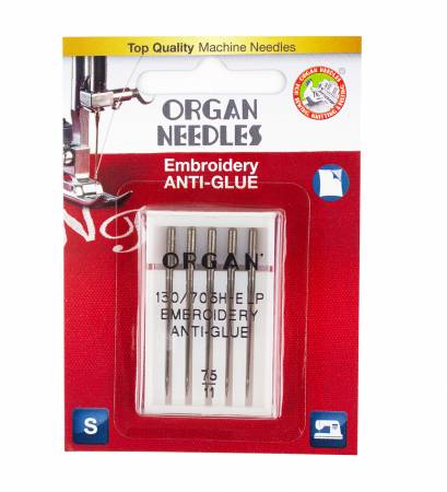 Organ Needles Anti Glue Size 75/11 Blister Pack (5117075BL) - Maple Leaf Quilting Company Ltd.