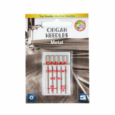 Organ Needles Metal Assortment (3ea 90, 2ea 100), 5 Needles per blister pack - Maple Leaf Quilting Company Ltd.