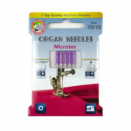 Organ Needles Microtex Size 70/10 Eco Pack (3000119) - Maple Leaf Quilting Company Ltd.