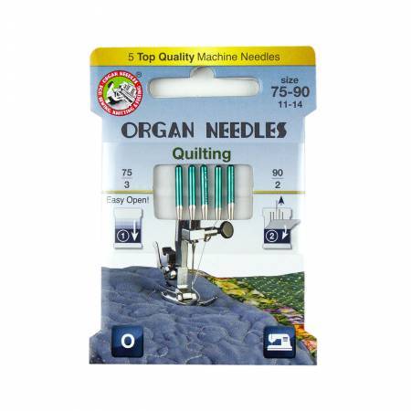 Organ Needles Quilting Assortment (3ea 75, 2ea 90) Eco Pack - Maple Leaf Quilting Company Ltd.