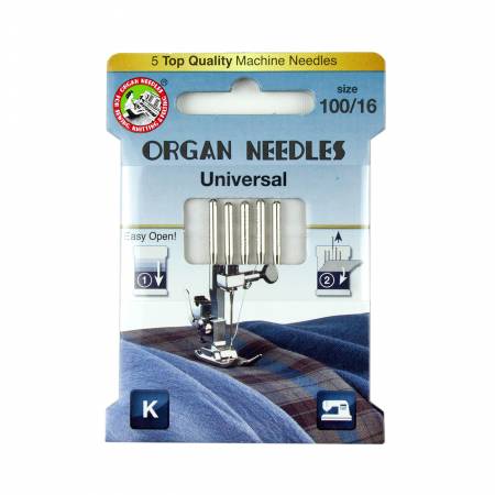 Organ Needles Universal Size 100/16 Eco Pack - Maple Leaf Quilting Company Ltd.