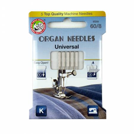 Organ Needles Universal Size 60/8 Eco Pack of 5 Domestic Needles (3000100) - Maple Leaf Quilting Company Ltd.