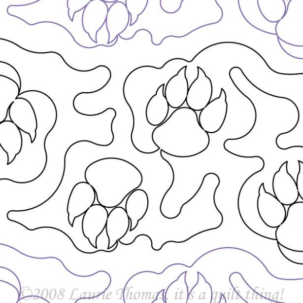 Panther Path WL - 9" Paper Pantograph - Maple Leaf Quilting Company Ltd.