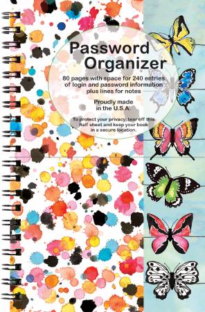 Password Book - Butterfly (PWB06) - Maple Leaf Quilting Company Ltd.
