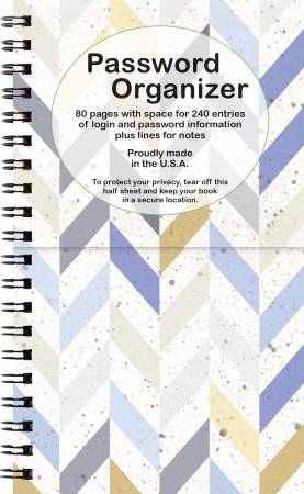Password Book - Chevron (PWB08) - Maple Leaf Quilting Company Ltd.