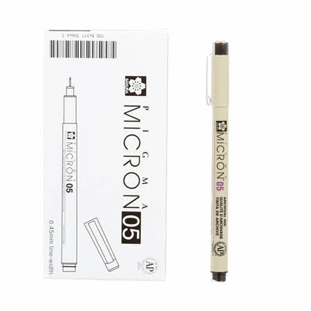 Pigma Micron Pen - Black .45mm Size 05 (PERMANENT INK) - Maple Leaf Quilting Company Ltd.