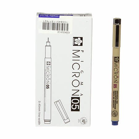 Pigma Micron Pen - Royal .45mm Size 05 (PERMANENT INK) - Maple Leaf Quilting Company Ltd.