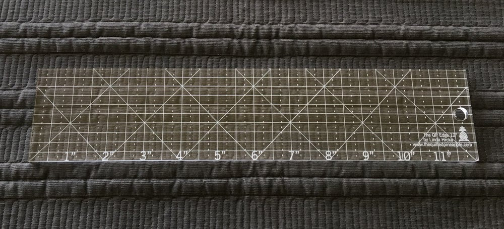 The QP 12" Straight Edge Ruler by Linda Hrcka - Quilted Pineapple