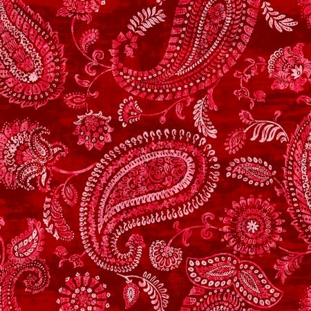 Red Bohemia 108" Cotton (BOHW5004 - R) – Sold in UNITS of ¼ metre - Maple Leaf Quilting Company Ltd.