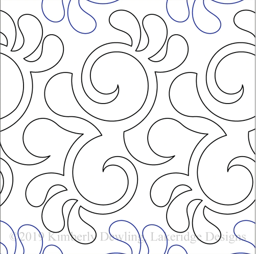 Ruffled - 11” Paper Pantograph - Maple Leaf Quilting Company Ltd.