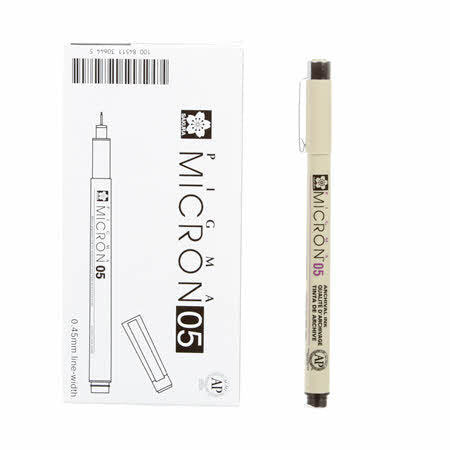 Pigma Micron Pen - Black .45mm Size 05 (PERMANENT INK)