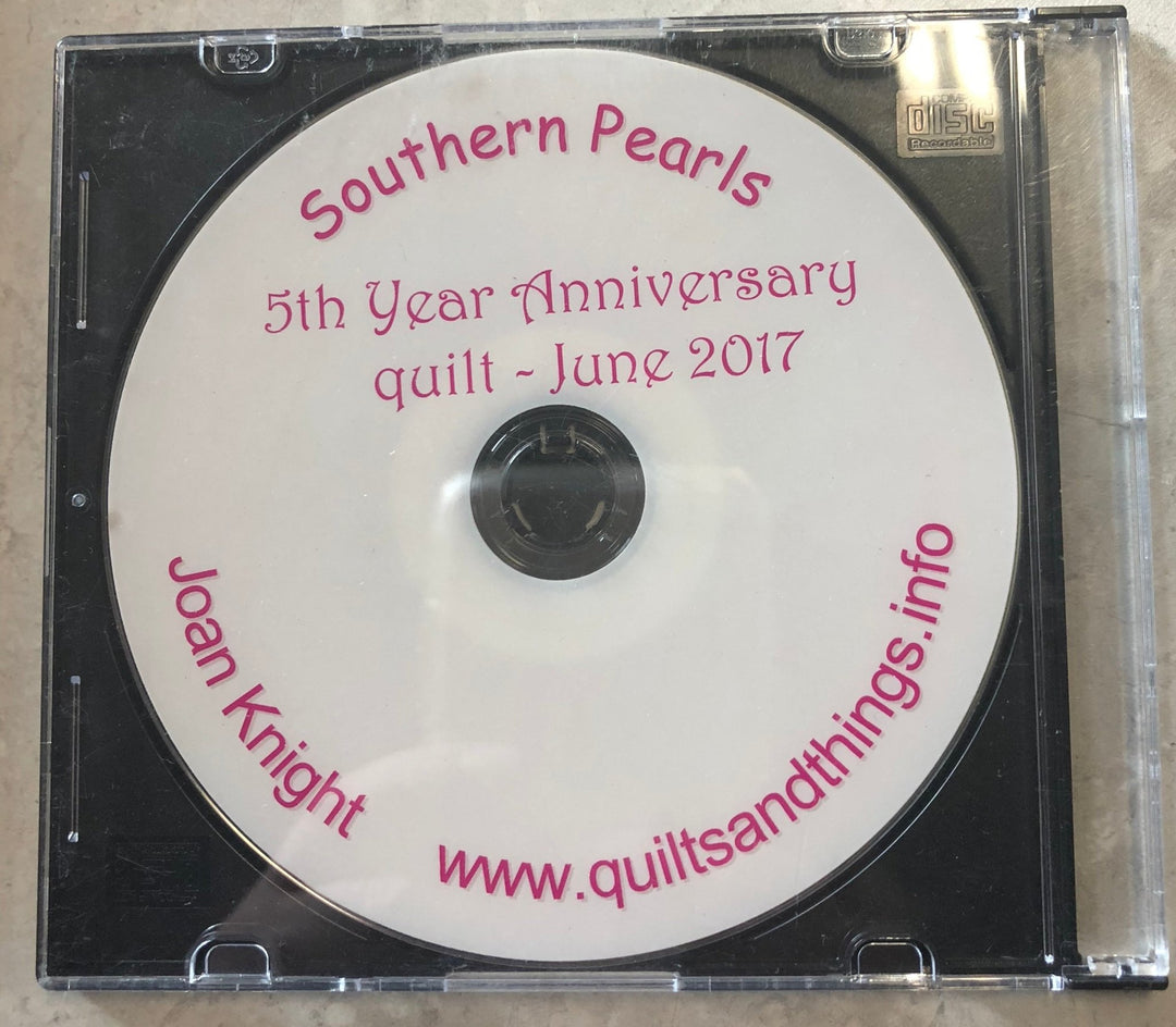 Southern Pearls CS7 Instructional DVD by Joan Knight (June 2017) - Maple Leaf Quilting Company Ltd.