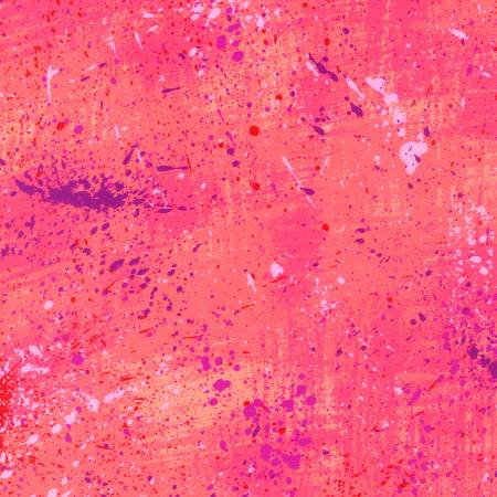 Splatter Coral 108" Cotton (WELDX21619143) – Sold in UNITS of ¼ metre - Maple Leaf Quilting Company Ltd.