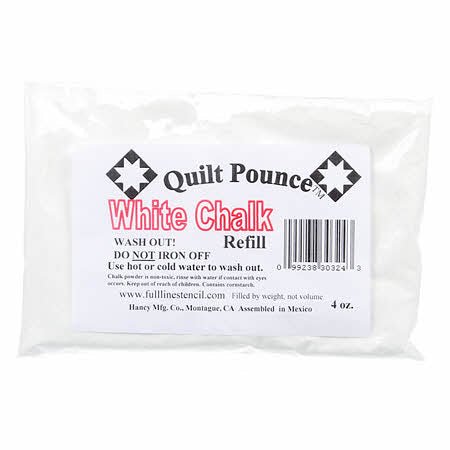 Stencil Chalk Refill for Quilt Pounce Pad White - Wash Off (Q6R) - Maple Leaf Quilting Company Ltd.