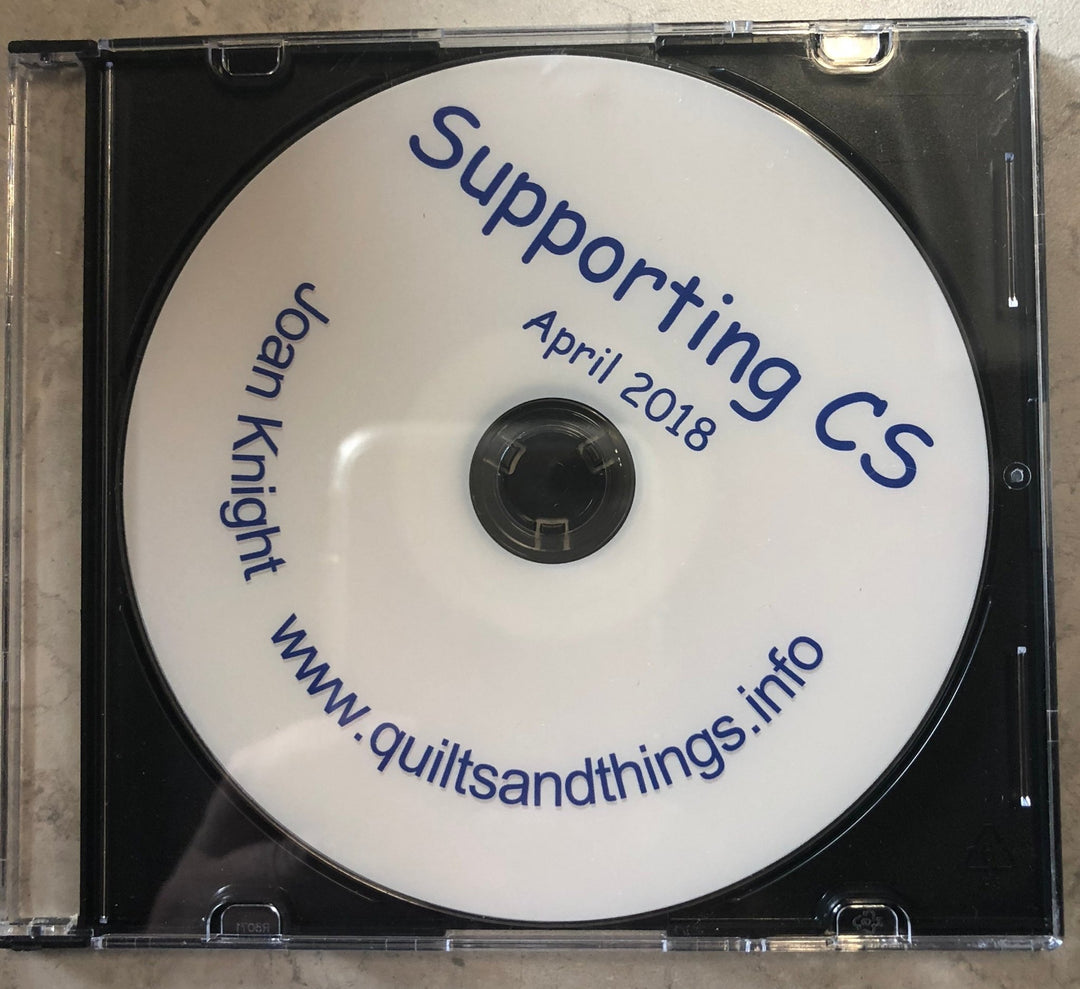 Supporting CS - Instructional DVD by Joan Knight (April 2018) - Maple Leaf Quilting Company Ltd.