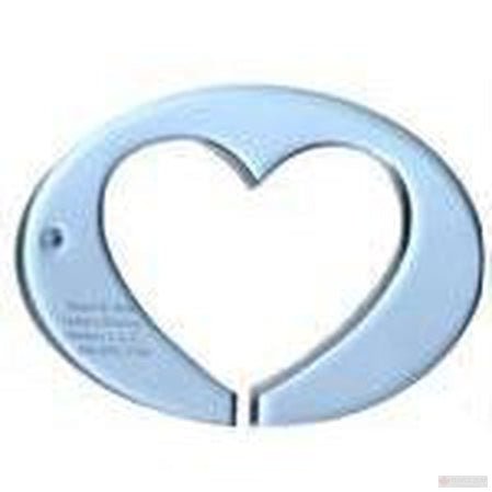 Template 3" Heart in 5 3/4 Oval Ruler by Linda V. Taylor - Maple Leaf Quilting Company Ltd.