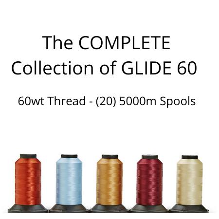 The Complete Collection of GLIDE 60wt Thread - (20) 5000m Spools - Maple Leaf Quilting Company Ltd.