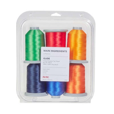 Glide Thread Kit: The Main Ingredients - Glide 5,500yds - Six Bright Colors (60135)