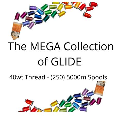The Mega Collection of Glide 5000m Spools - 40wt Thread (250 Spools) - Maple Leaf Quilting Company Ltd.