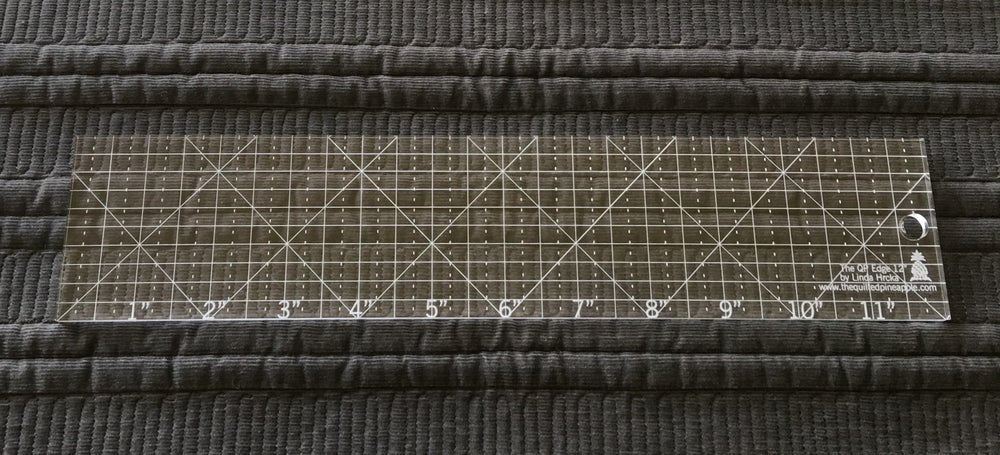 The QP 12" Straight Edge Ruler by Linda Hrcka - Quilted Pineapple - Maple Leaf Quilting Company Ltd.