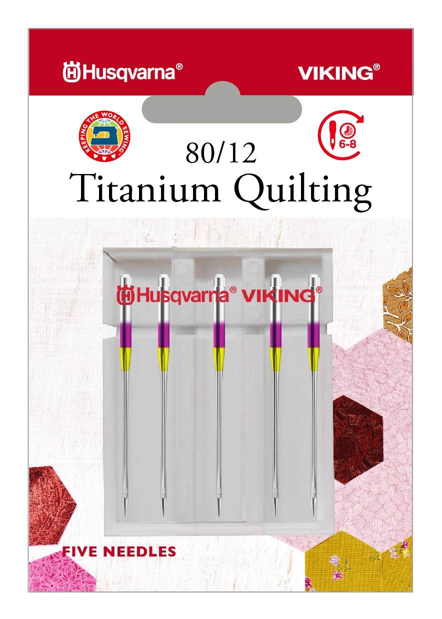 Husqvarna Viking Needles TITANIUM QUILTING SIZE 80/12, 5-PACK (9206830 –  Maple Leaf Quilting Company Ltd.