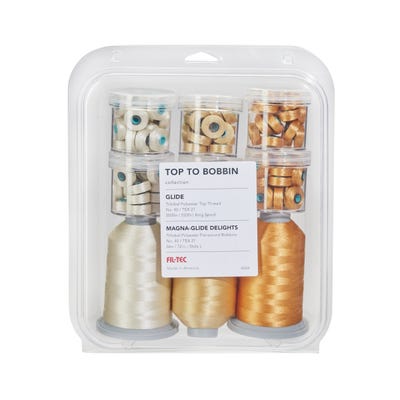 Top to Bobbin Thread Pack - Glide and Magna - Glide Delights L Bobbins 40 wt - (60309) - Maple Leaf Quilting Company Ltd.