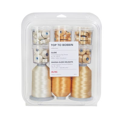 Top to Bobbin Thread Pack - Glide and Magna - Glide Delights M Bobbins 40 wt - (60310) - Maple Leaf Quilting Company Ltd.