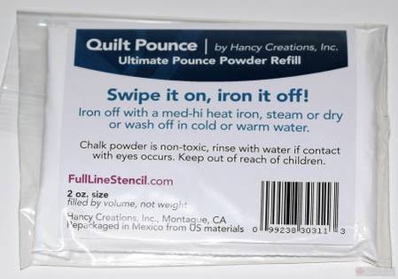 Ultimate Pounce Chalk Powder Refill White - Iron Off (Q8B) - Maple Leaf Quilting Company Ltd.
