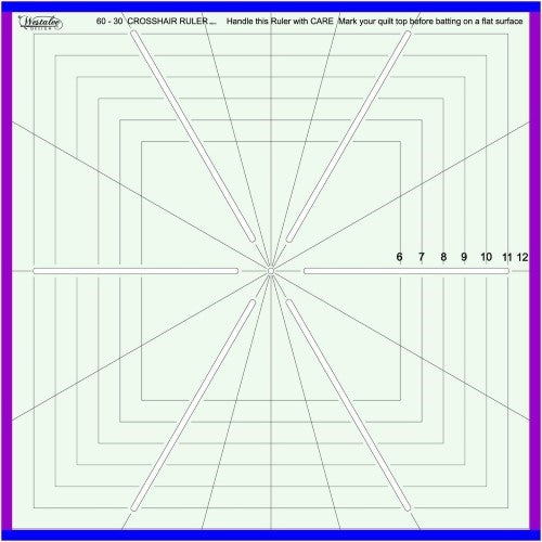 Westalee 6 Point Crosshair Square Deluxe 12.5" w/ Block Lines