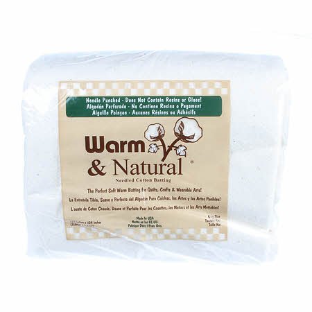 Warm & Natural Cotton Batting - King Size - 120" x 124" Bagged (W2251WN) - Maple Leaf Quilting Company Ltd.