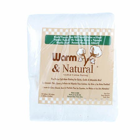 Warm & Natural Twin Size Cotton Batting 72" x 90" Bagged (W2391WN) - Maple Leaf Quilting Company Ltd.