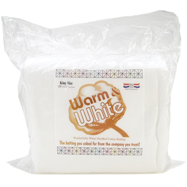 Warm & White Batting - King Size - 120" x 124" Bagged (W2451WN) - Maple Leaf Quilting Company Ltd.