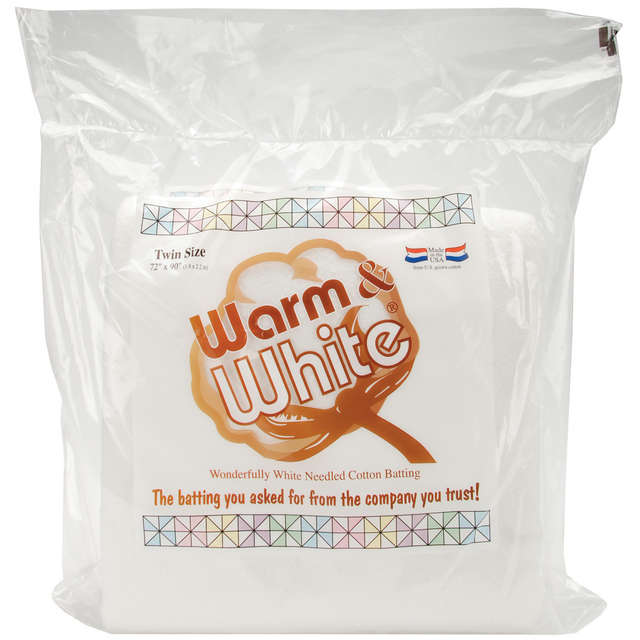 Warm & White Batting- Twin Size - 72" x 90" Bagged (W2492WN)